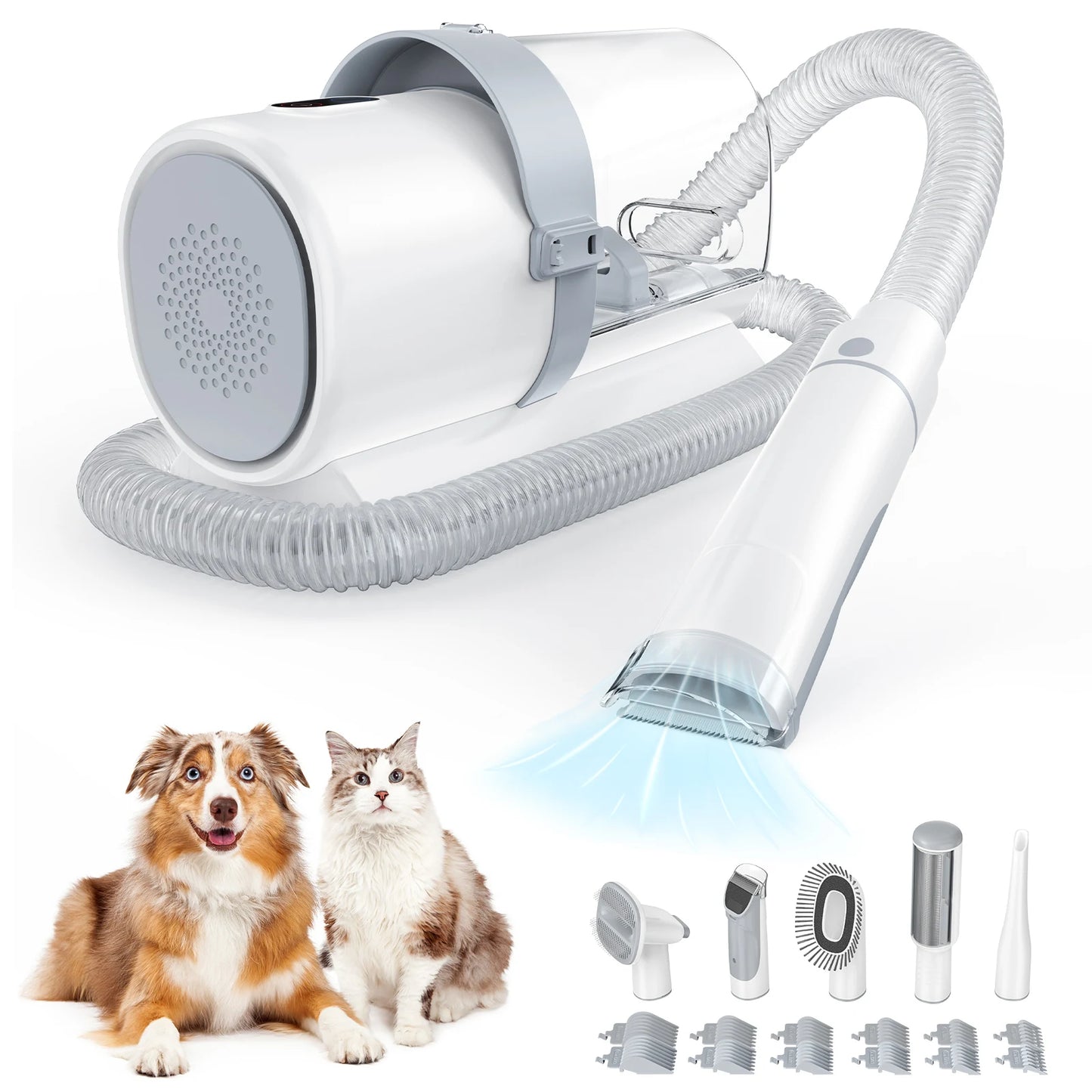 Professional Cordless Pet Grooming Clipper And Vacuum Kit Set