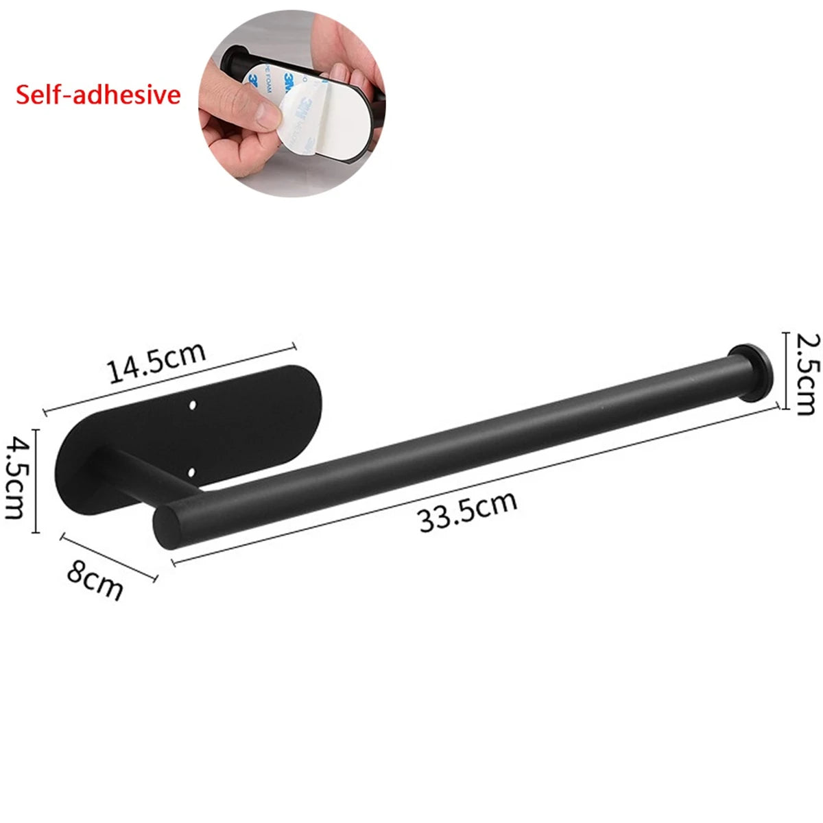 Metal Adhesive Paper Towel Holder For Kitchen Bathroom Storage