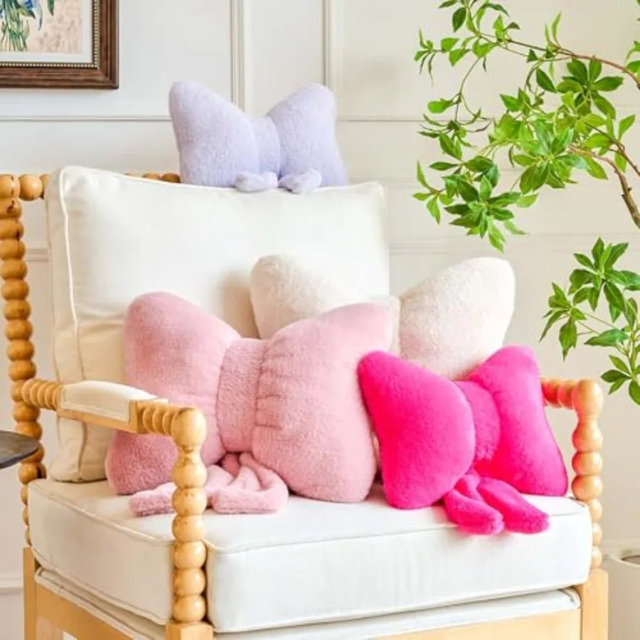 Elegant Bowknot Decorative Throw Pillow For Modern Home Decor