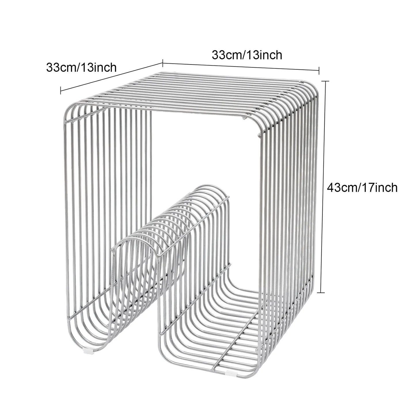 Iron T-Shaped Side Table, Modern End Table With Protective Pads