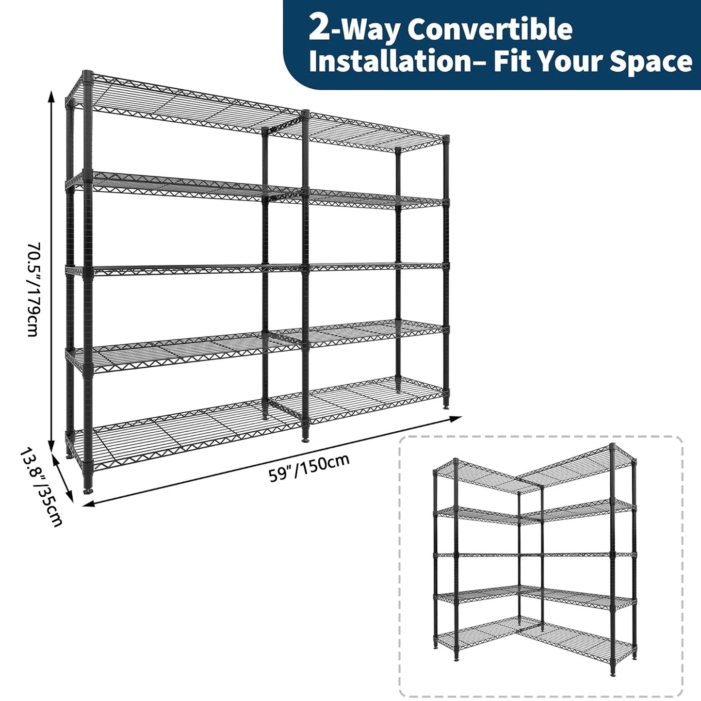 Twister CK Heavy Duty Metal Storage Shelves Adjustable Rack