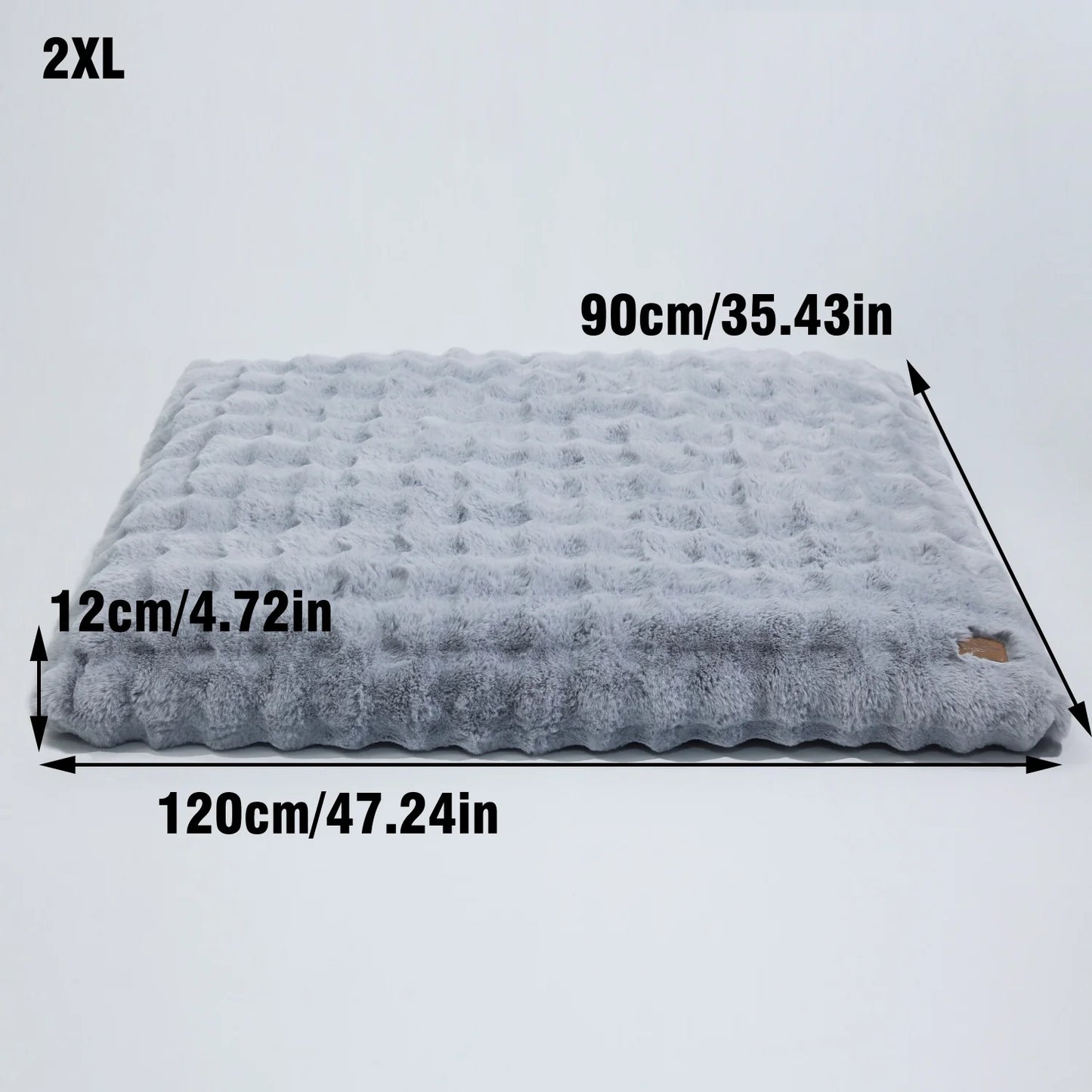 Bingopaw Plush Dog Bed With Thick Foam Base Removable Cover