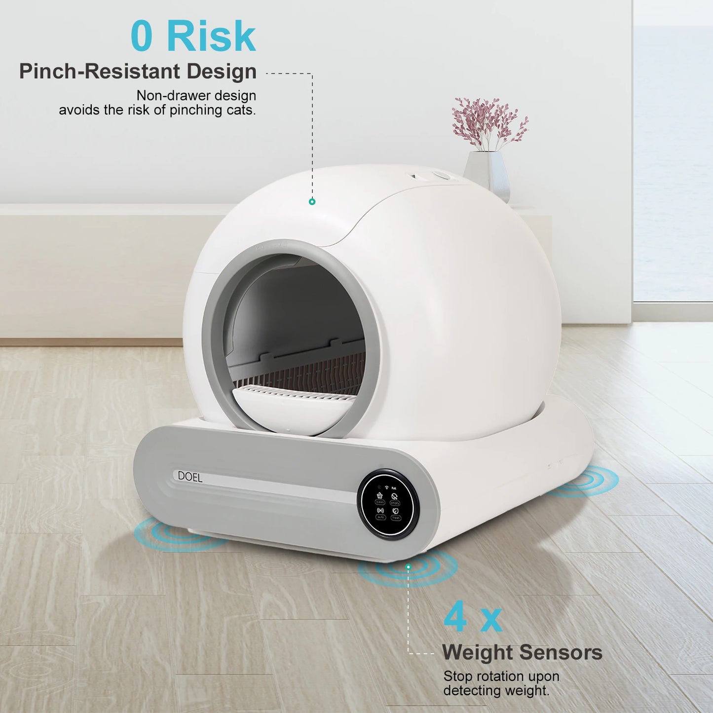 DOEL Automatic Self Cleaning Cat Litter Box With App WiFi
