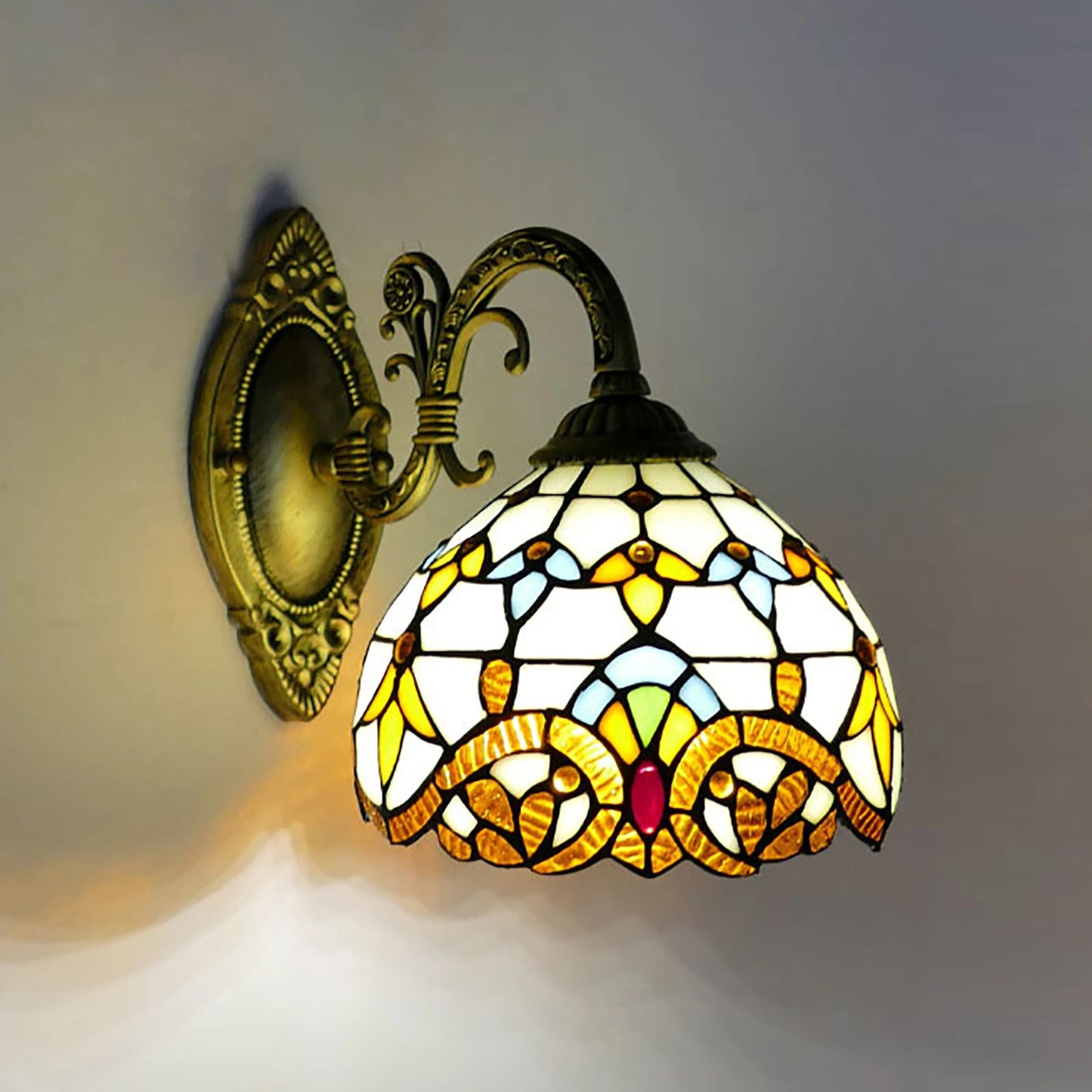 Tiffany Style Dome Wall Lamp For Living Room Hallway Bedroom