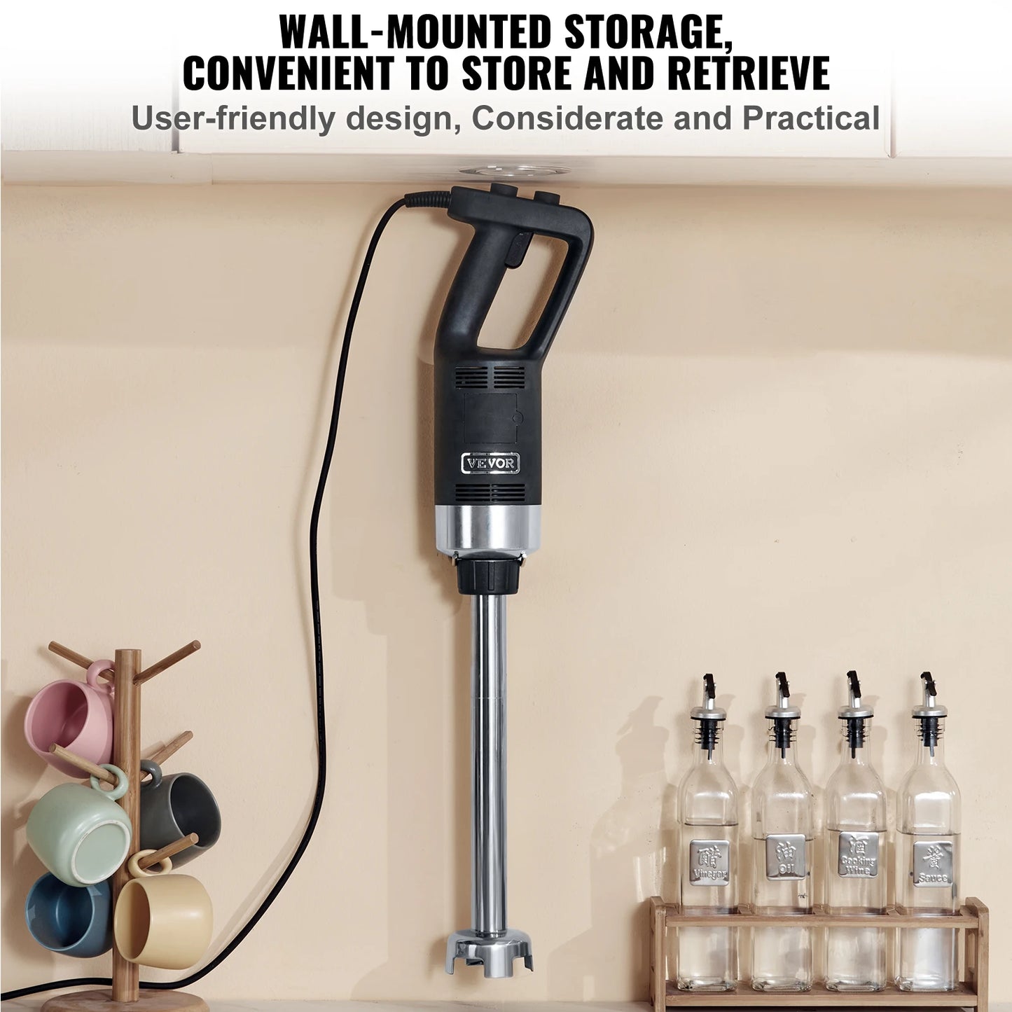 VEVOR Commercial Immersion Blender Heavy Duty Hand Mixer