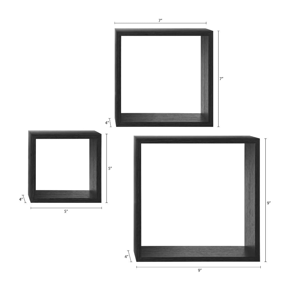 Modern Cube Storage Shelf Set Wall Mount Display Organizer