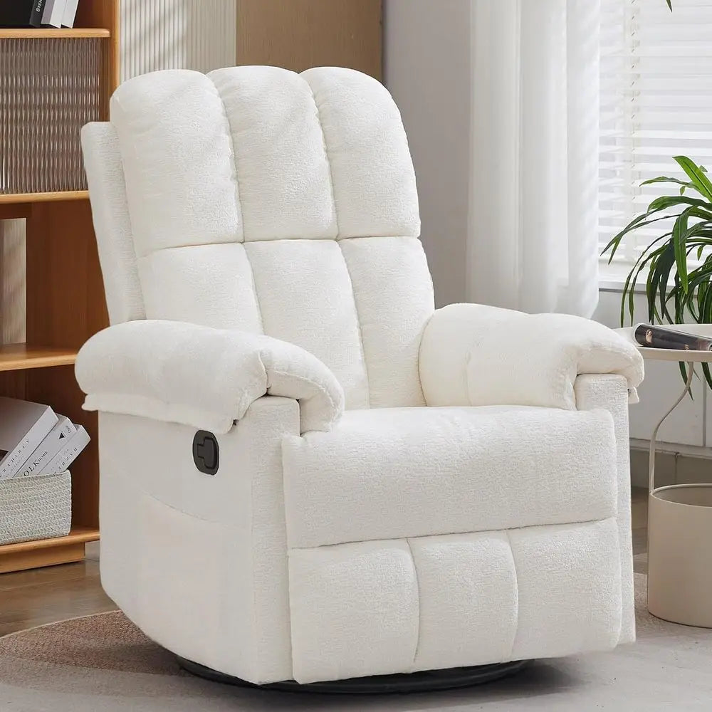 Manual Swivel Rocker Recliner Chair for Small Spaces