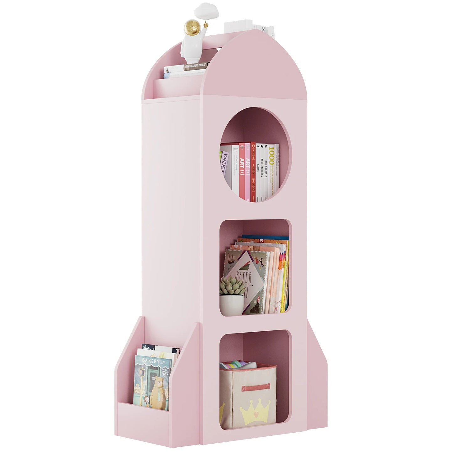 AuAg 3-Tier Rocket Baby Book Shelf And Toy Storage
