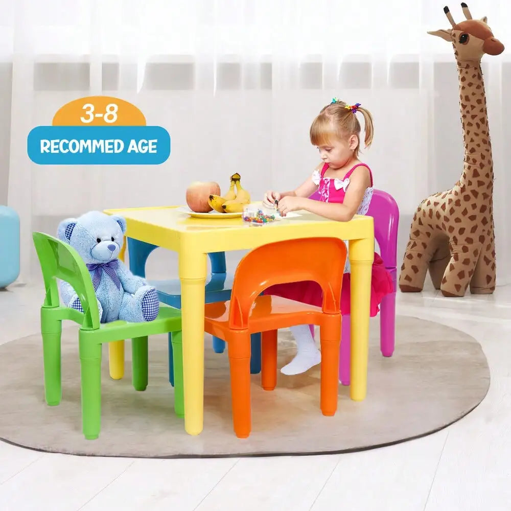 Kids Table and Chairs Set for Toddlers Creative Playroom Furniture