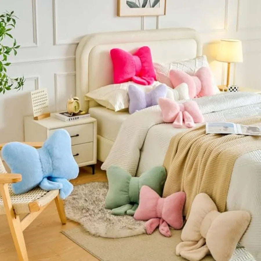 Elegant Bowknot Decorative Throw Pillow For Modern Home Decor