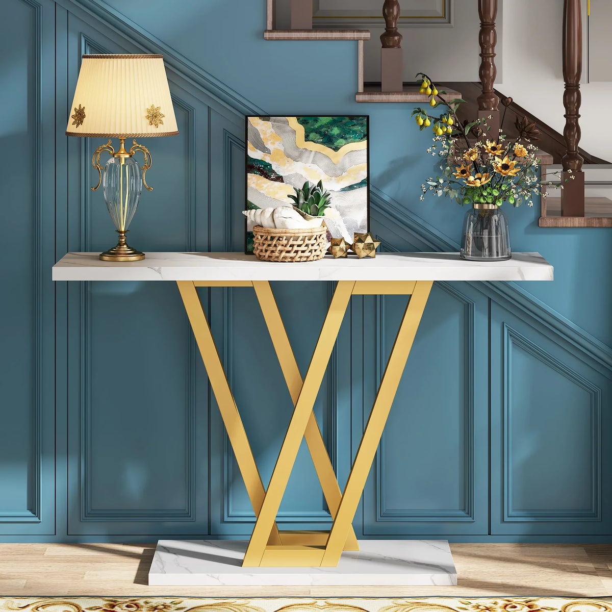 Tribesigns Modern Wood Console Table For Entryway And Living Room