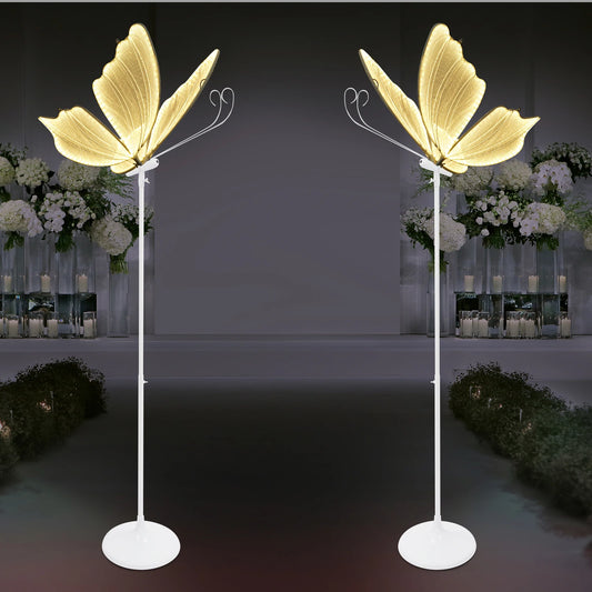 2Pack Romantic Butterfly Floor Lamp With LED Lights For Home