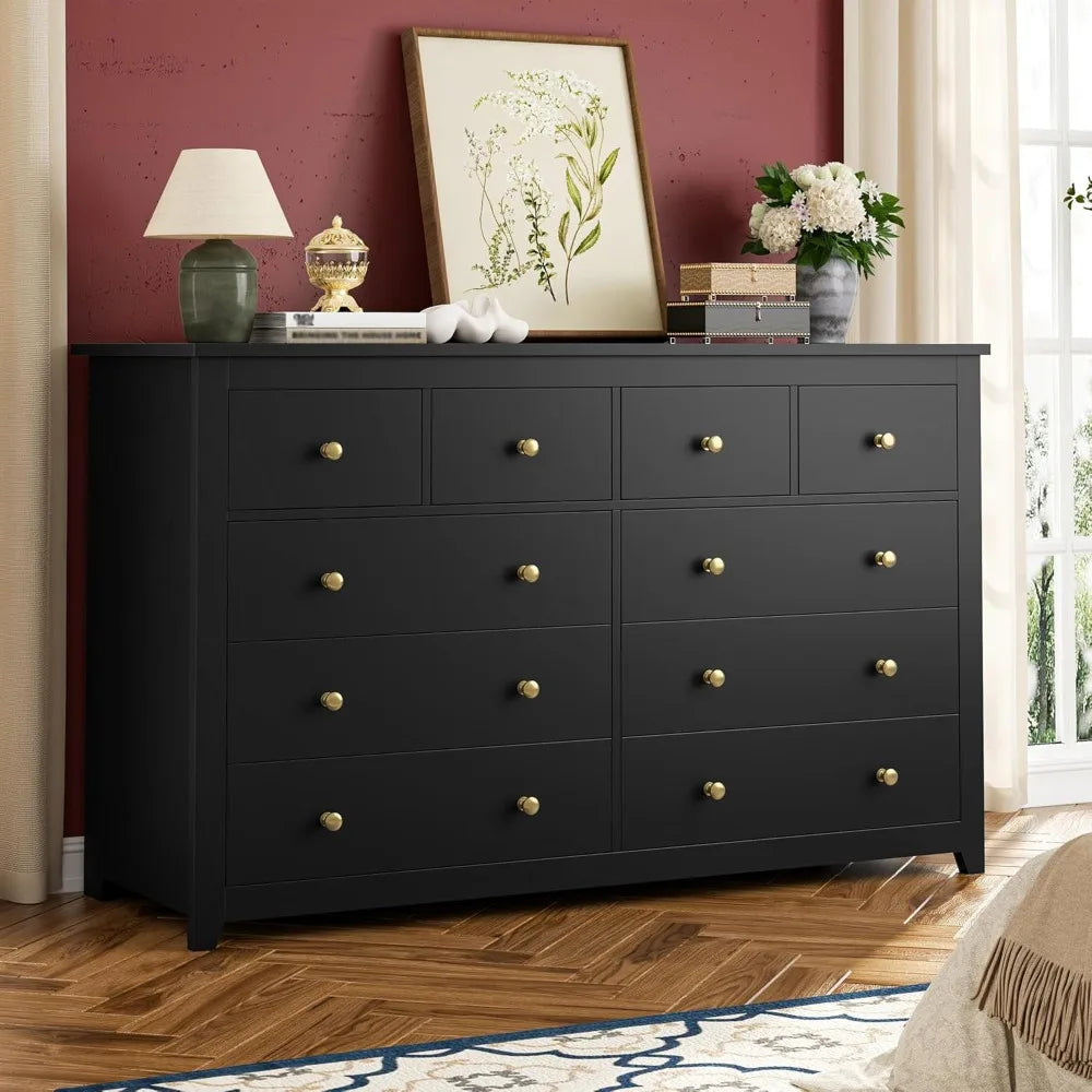 10-Drawer Dresser For Bedroom Storage And Organization