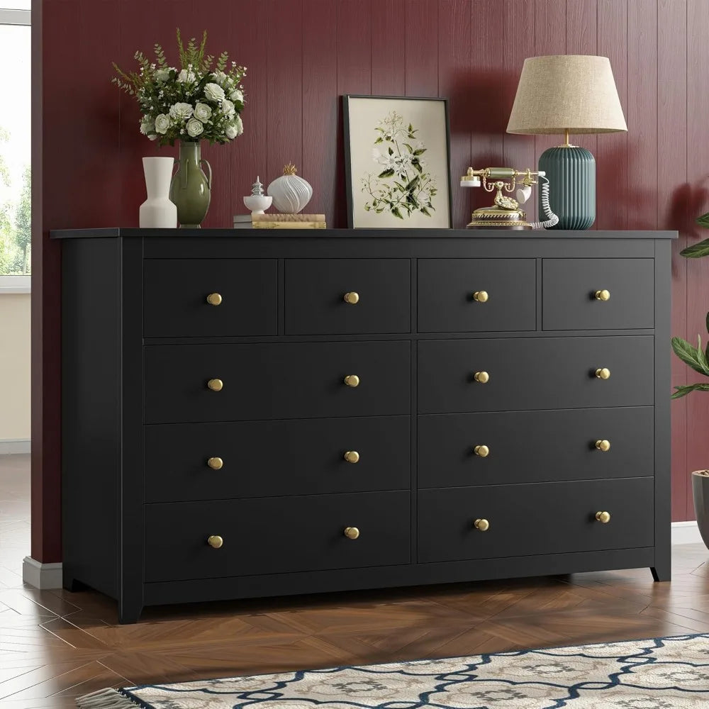 10-Drawer Dresser For Bedroom Storage And Organization