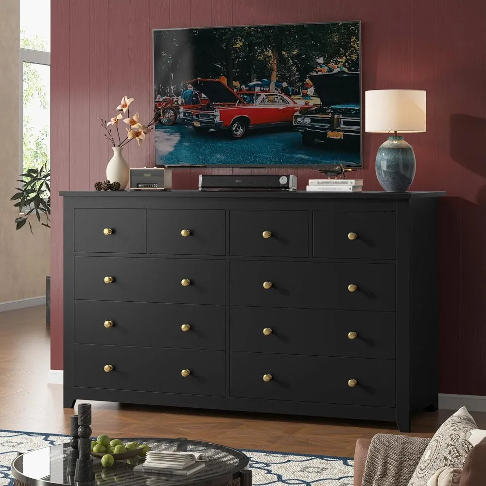 10-Drawer Dresser For Bedroom Storage And Organization