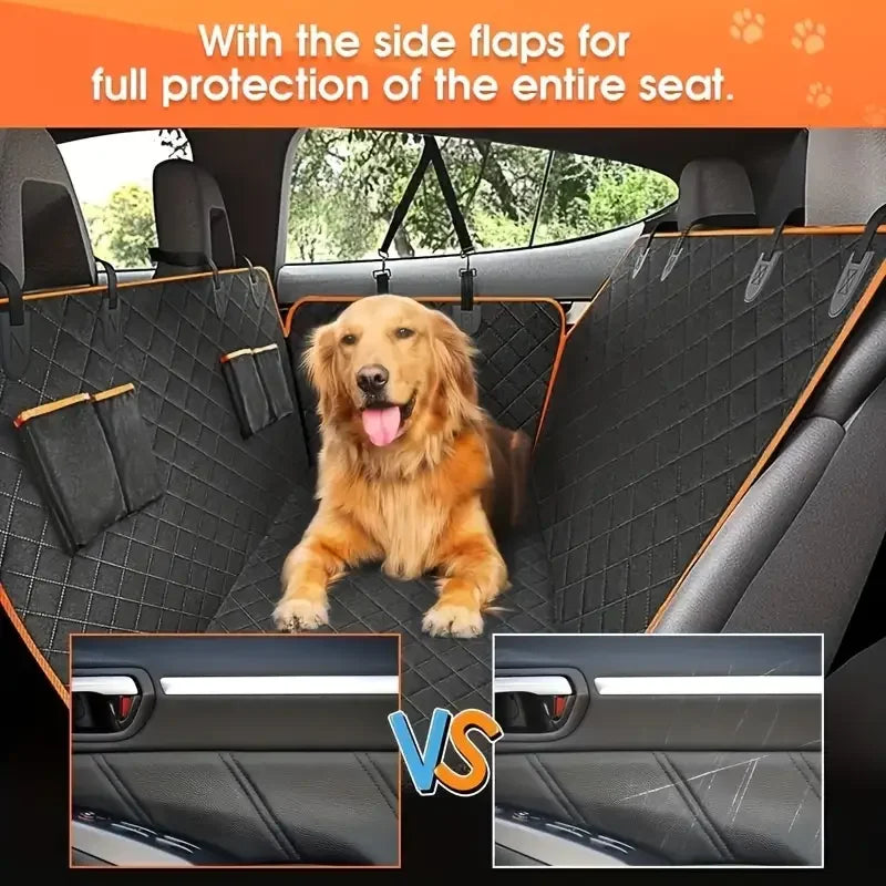 Dog Car Seat Cover Waterproof Hammock Nonslip Polyester Plaid