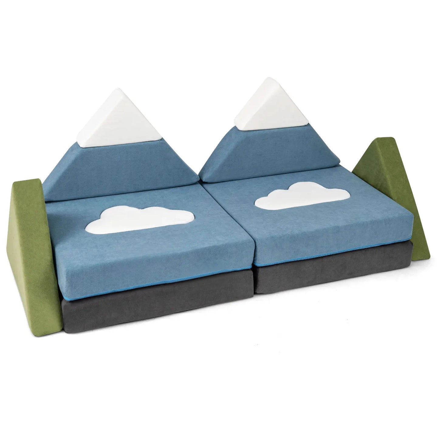 HOMASIS Modular Kids Play Couch Set Snow Mountain Theme