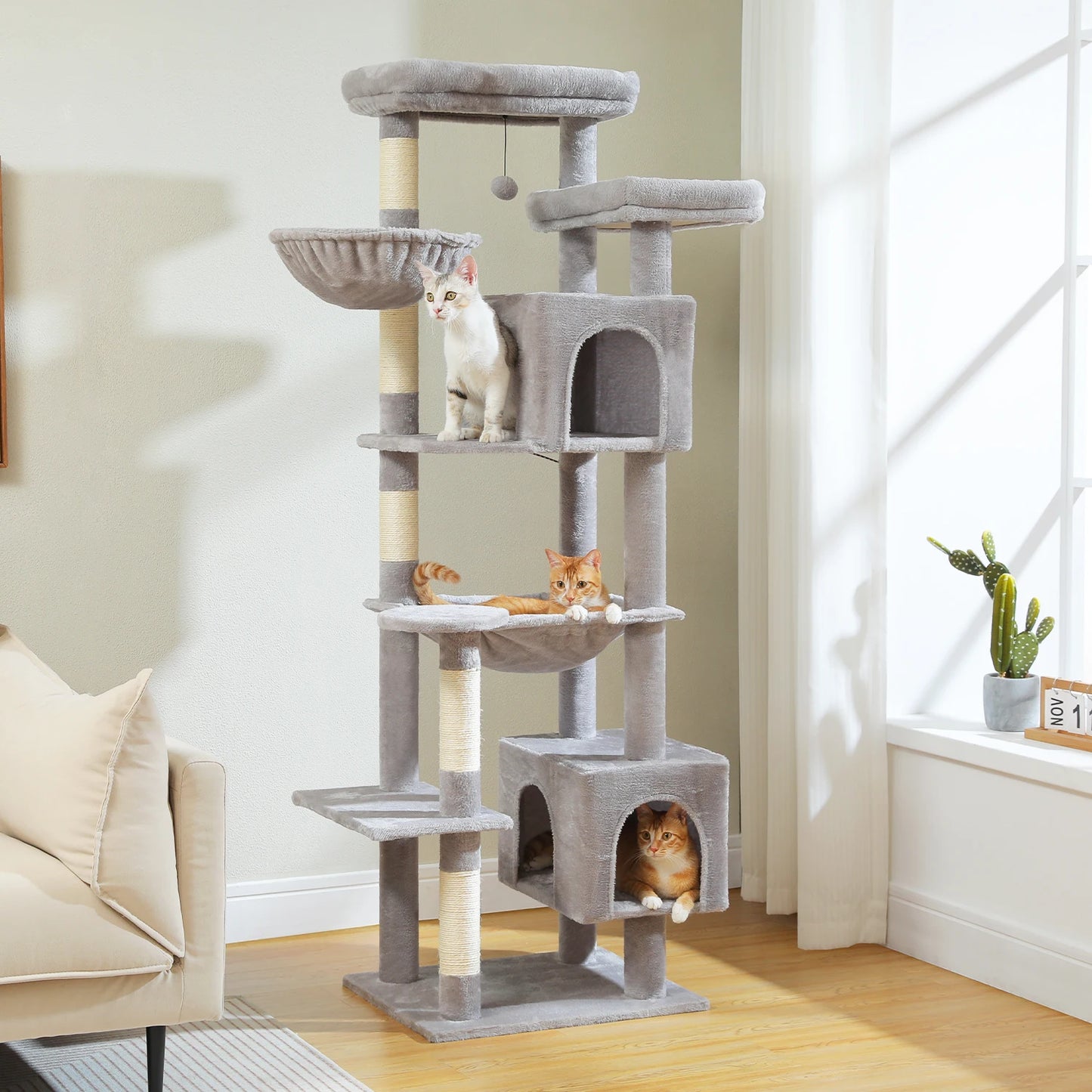 PAWZ Road Multi Level Cat Tree With Scratching Posts And Perches