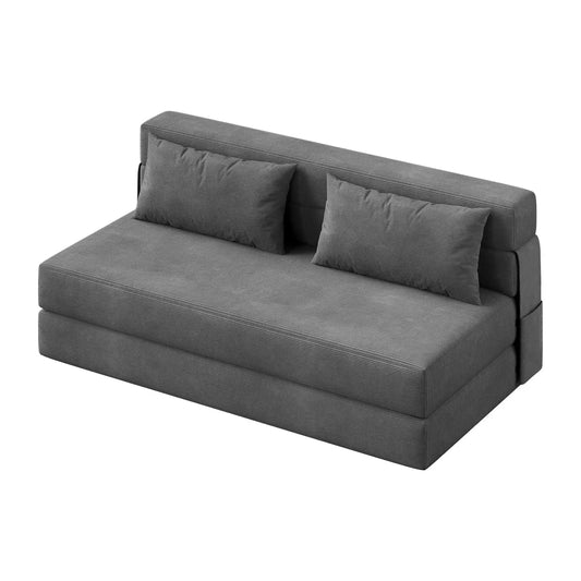 HiMISS Convertible Folding Sofa Bed Sleeper Loveseat With Pillow