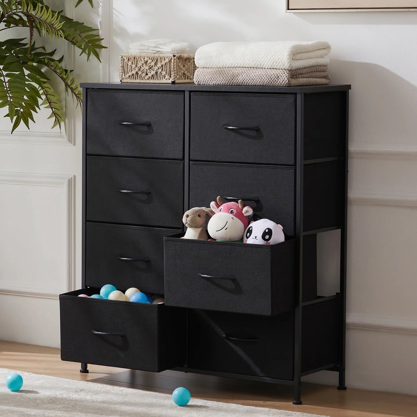 MCQ 8 Drawer Cabinet For Living Room Metal Storage Organizer