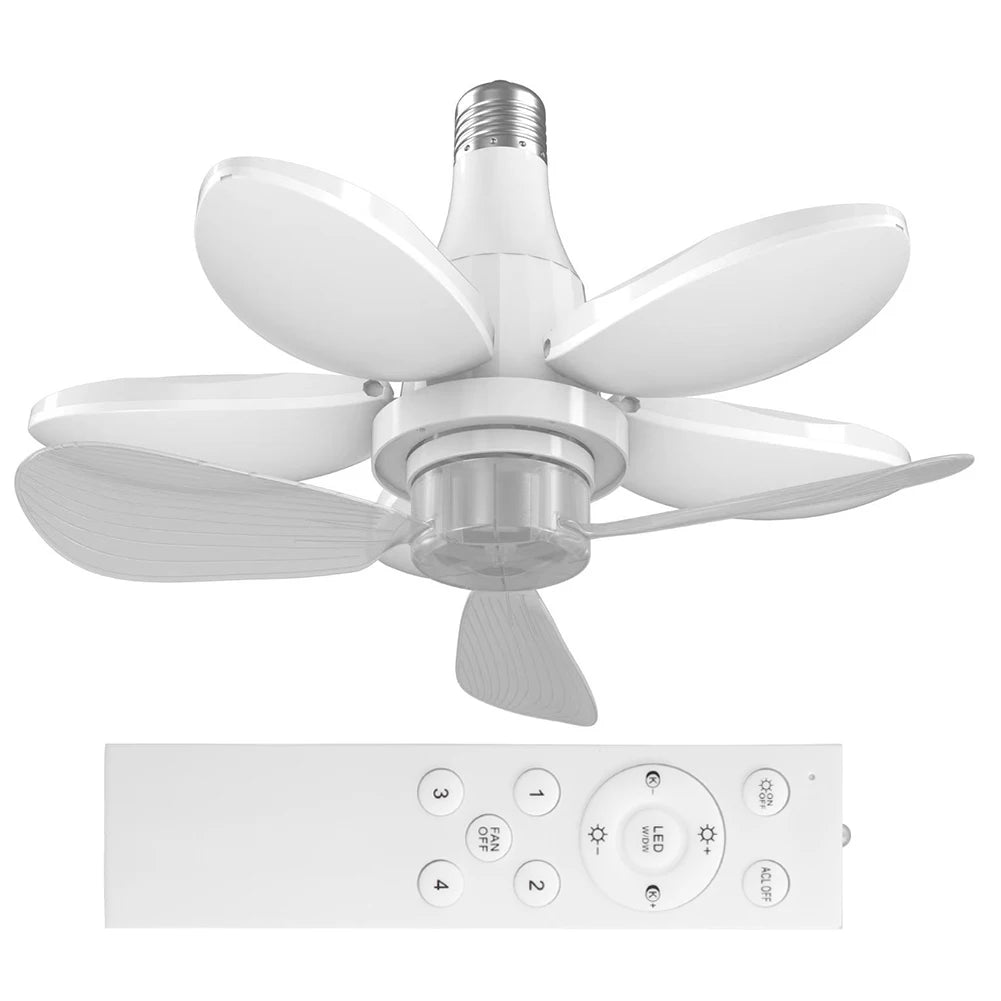 Sikiwind Modern LED Ceiling Fan With Silent Remote Control For Bedroom