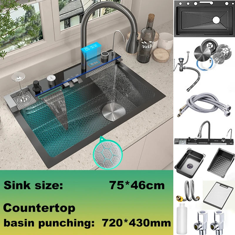 Telisiya Stainless Steel Kitchen Faucet With Digital Display
