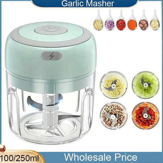USB Charging Garlic Chopper Mincer for Ginger and Onion