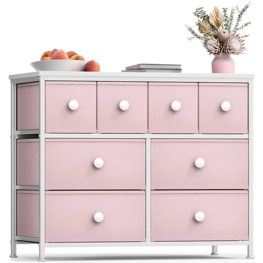 Fabric Dresser For Kids Bedroom Eight Drawer Storage Tower