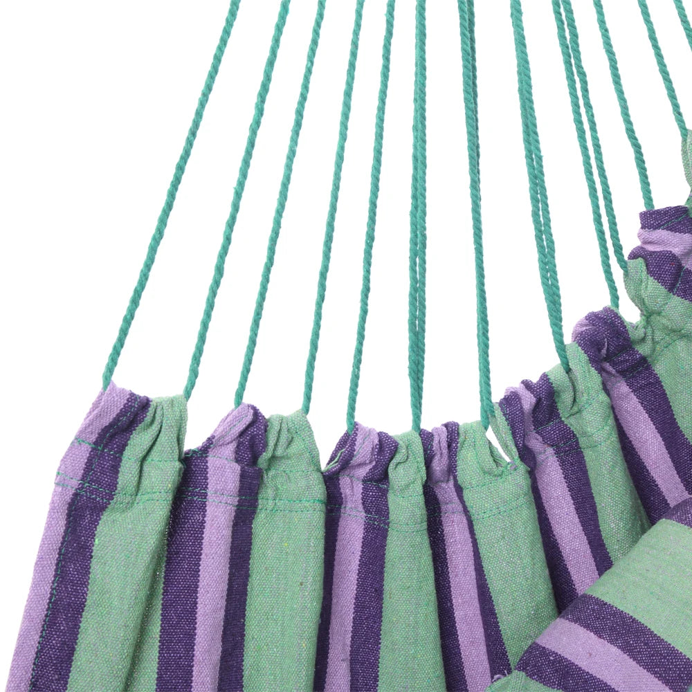 Outdoor Hanging Rope Chair With Two Soft Pillows For Patio