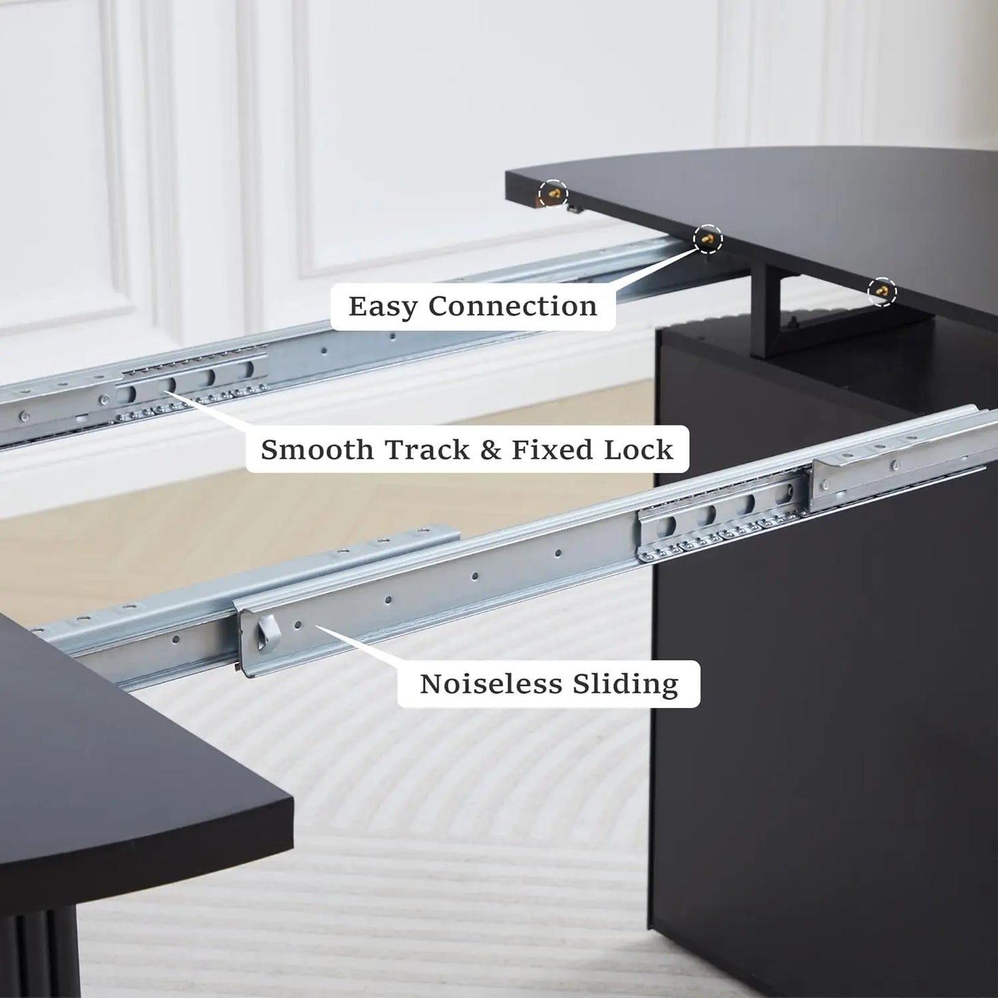 Extendable Dining Table With Fluted Base Modern Oval Design