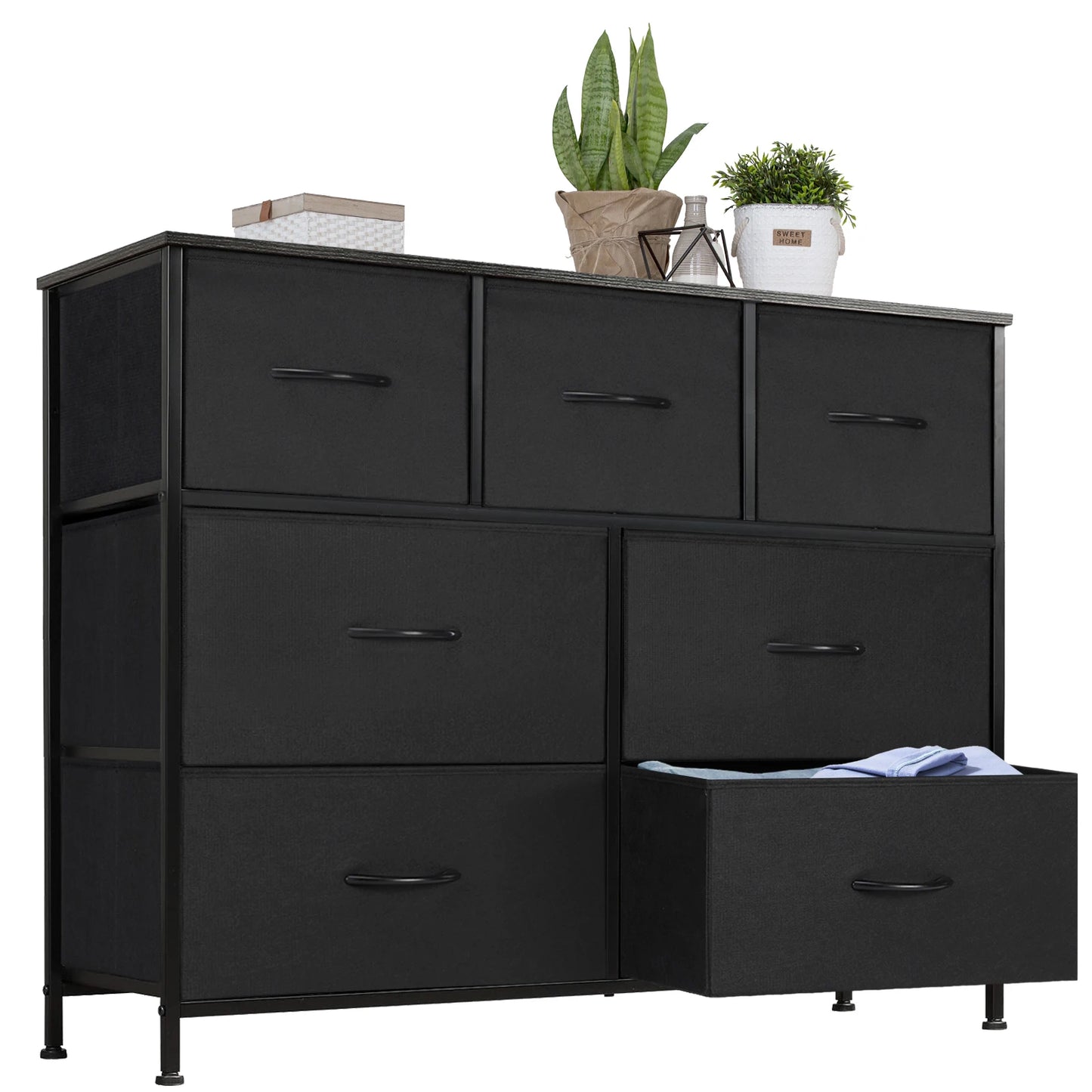 JHK Dresser With 7 Fabric Drawers Organizer Storage