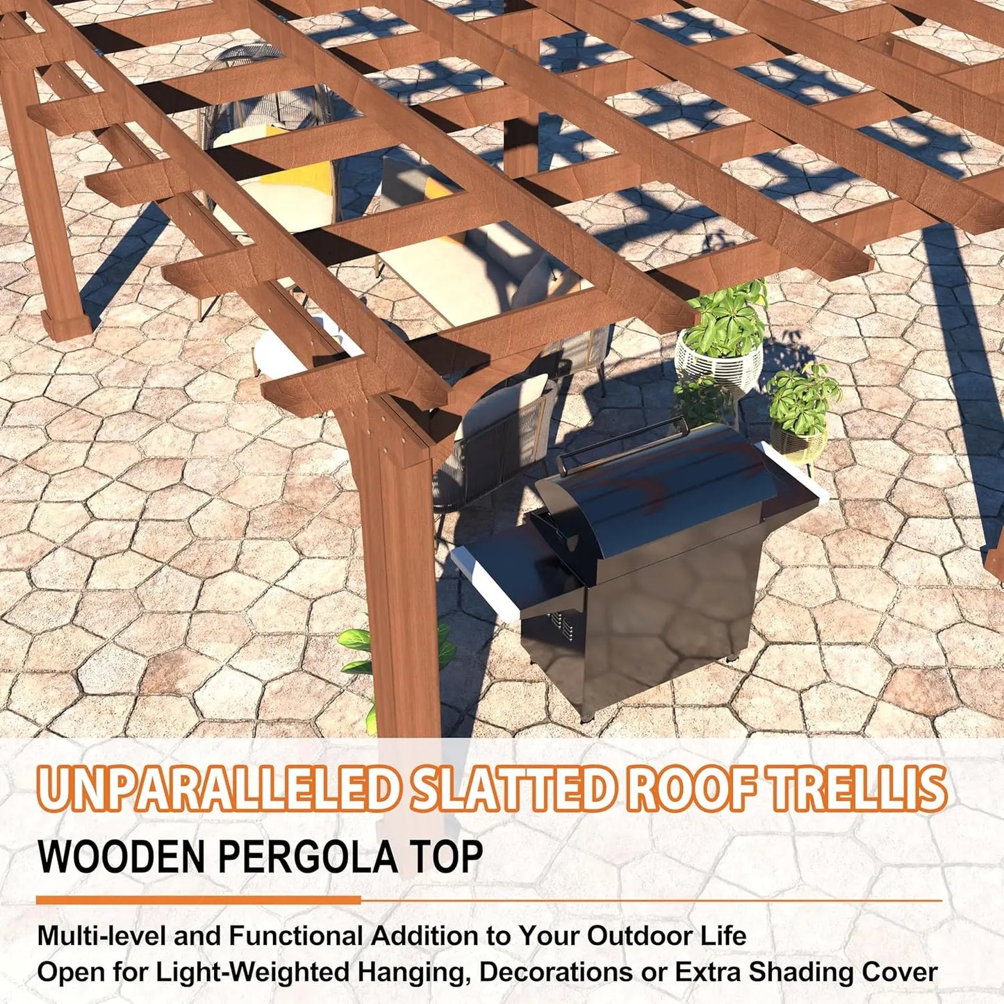 Cedar Wooden Pergola Kit Outdoor Arbors And Shade Structure