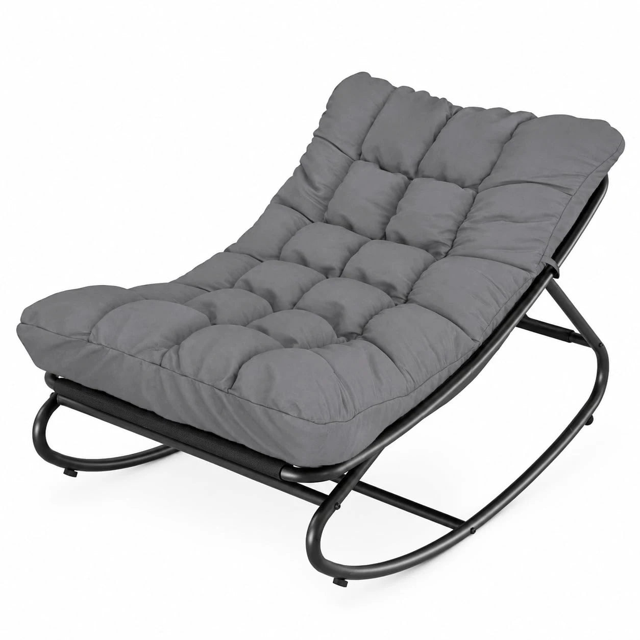 HiMISS Heavy Duty Outdoor Patio Rocking Chair With Thick Cushion