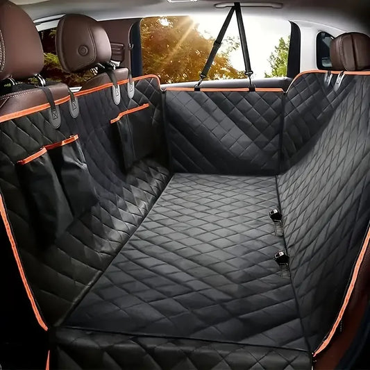 Dog Car Seat Cover Waterproof Hammock Nonslip Polyester Plaid