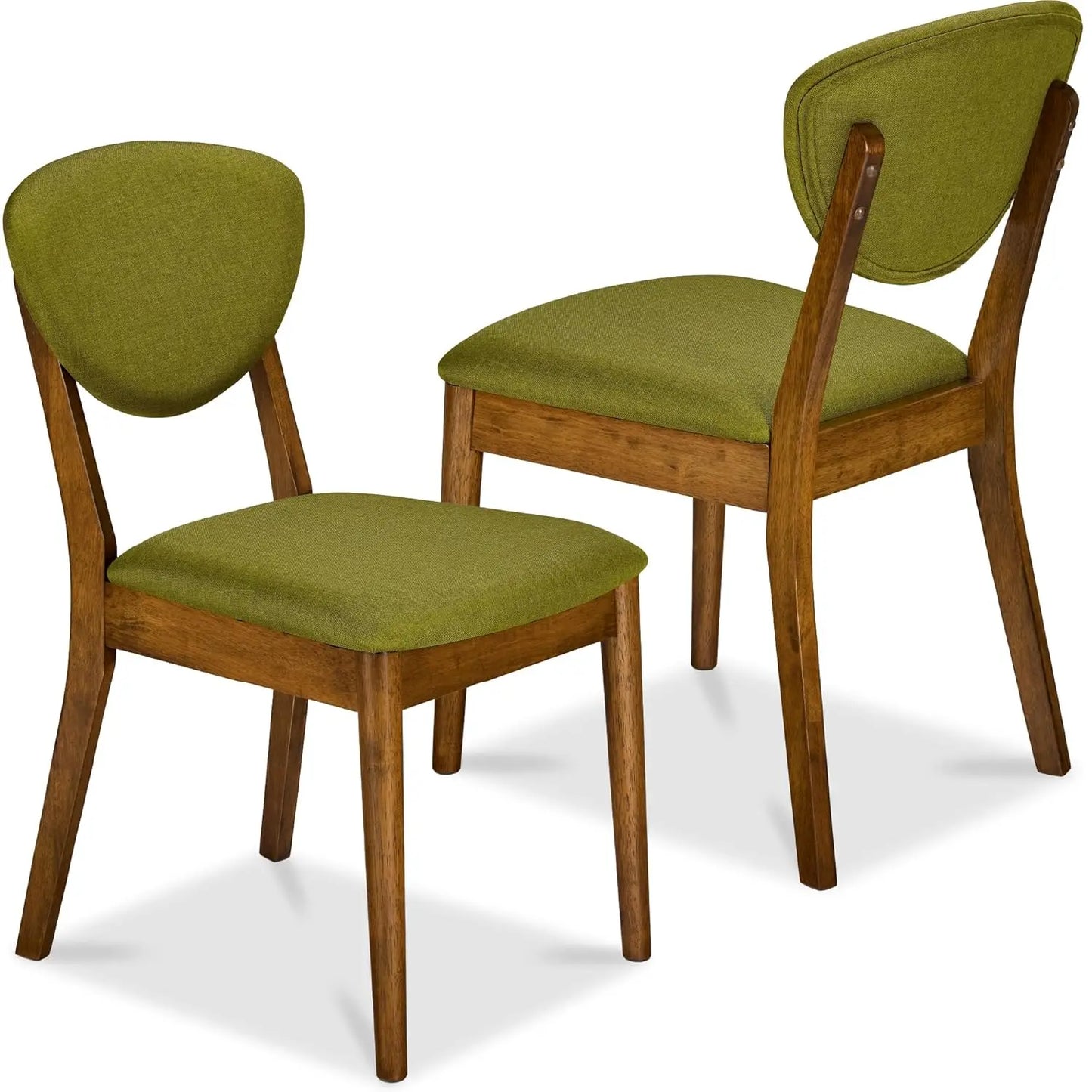 Dining Chairs Set of 2 Mid Century Modern Upholstered Wood