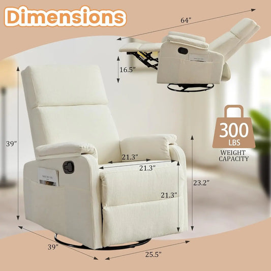 Recliner Chair Swivel Rocking Glider for Living Room