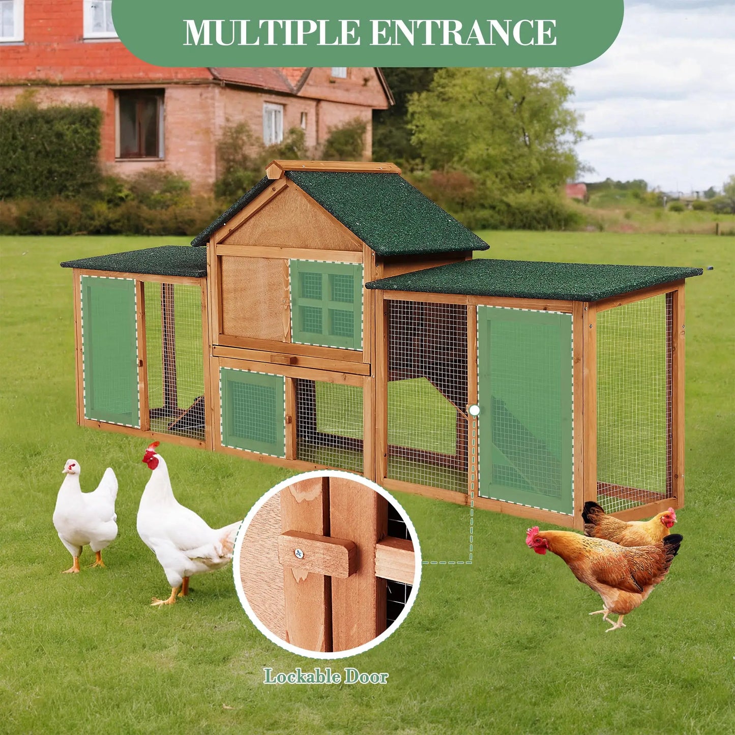 DishyKooker Two Story Wooden Bunny Hutch With Ramp And Run