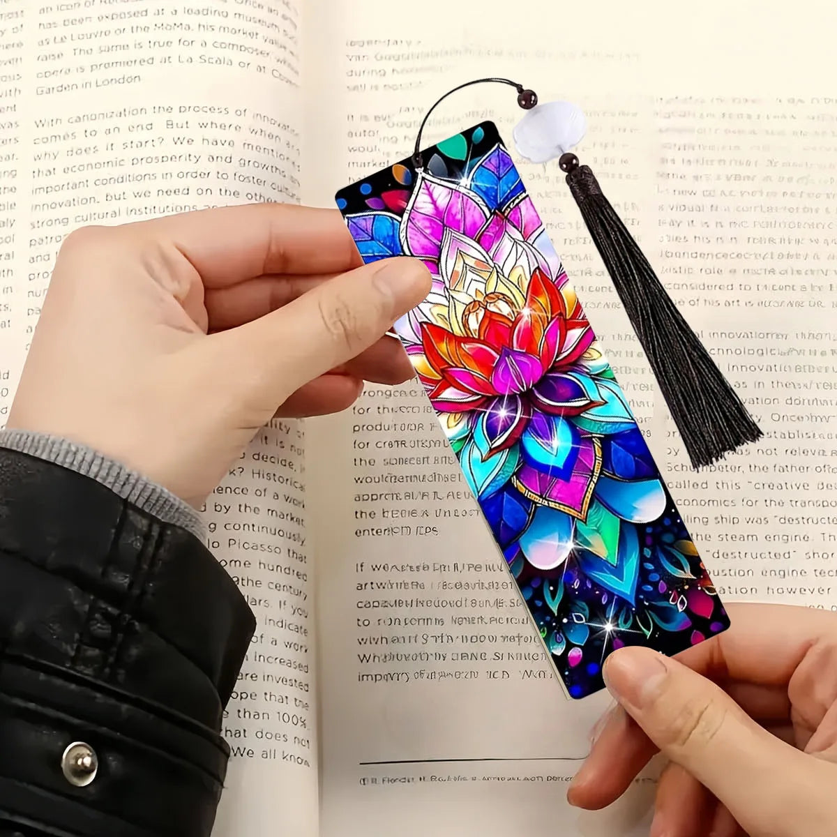 DIY Acrylic Diamond Painting Bookmark Set With Tassels