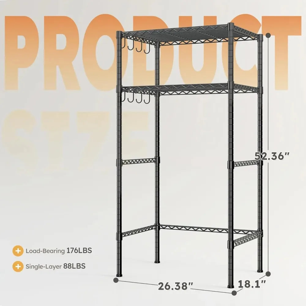 2 Tier Mini Fridge Shelf With Adjustable Metal Storage Rack
