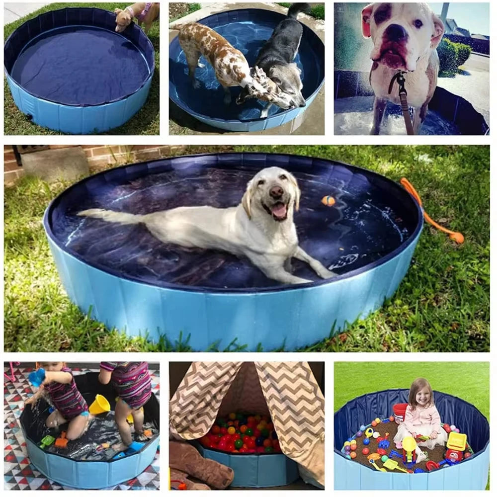 Portable Foldable Dog Swimming Pool And Grooming Tub Basin