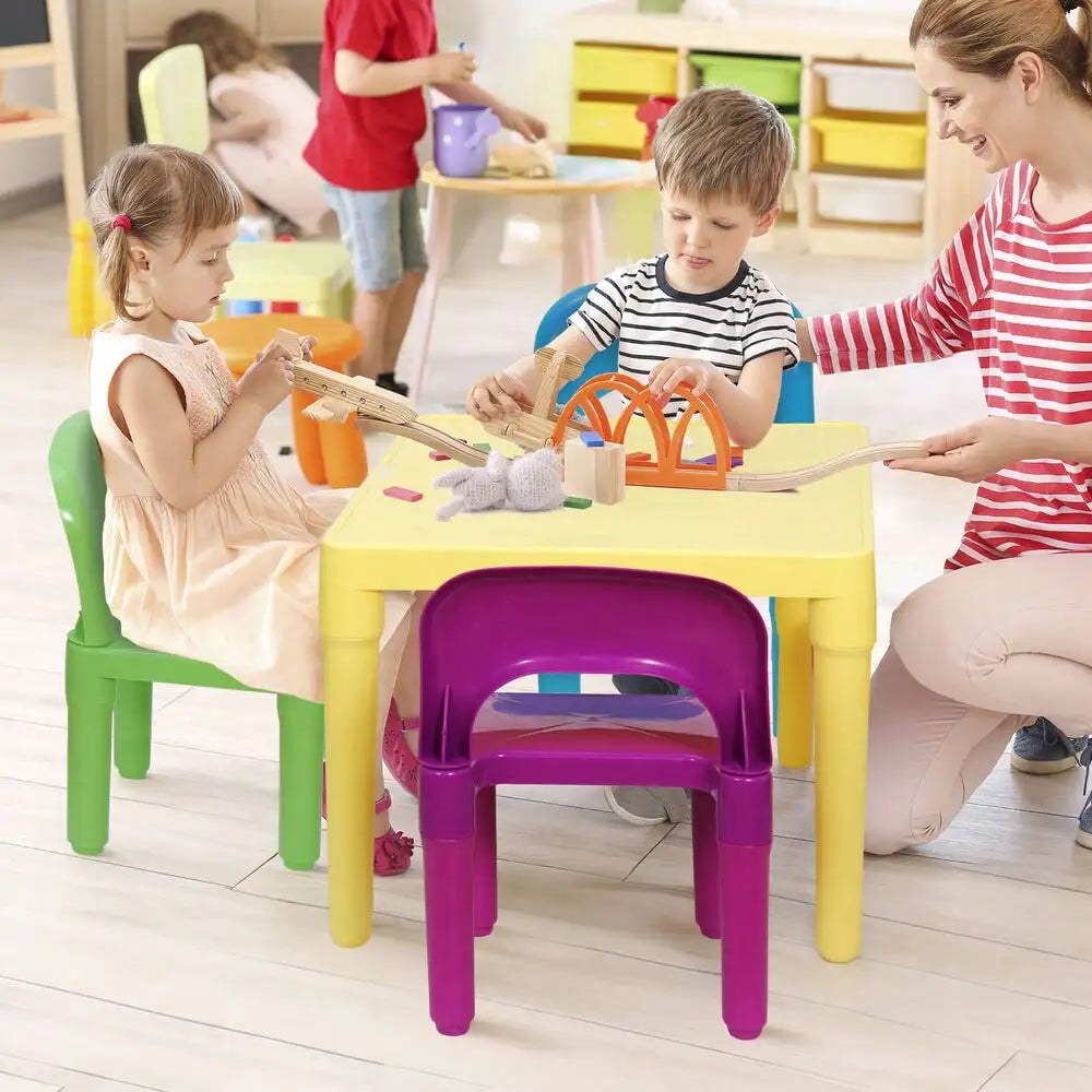 Kids Table and Chairs Set for Toddlers Creative Playroom Furniture