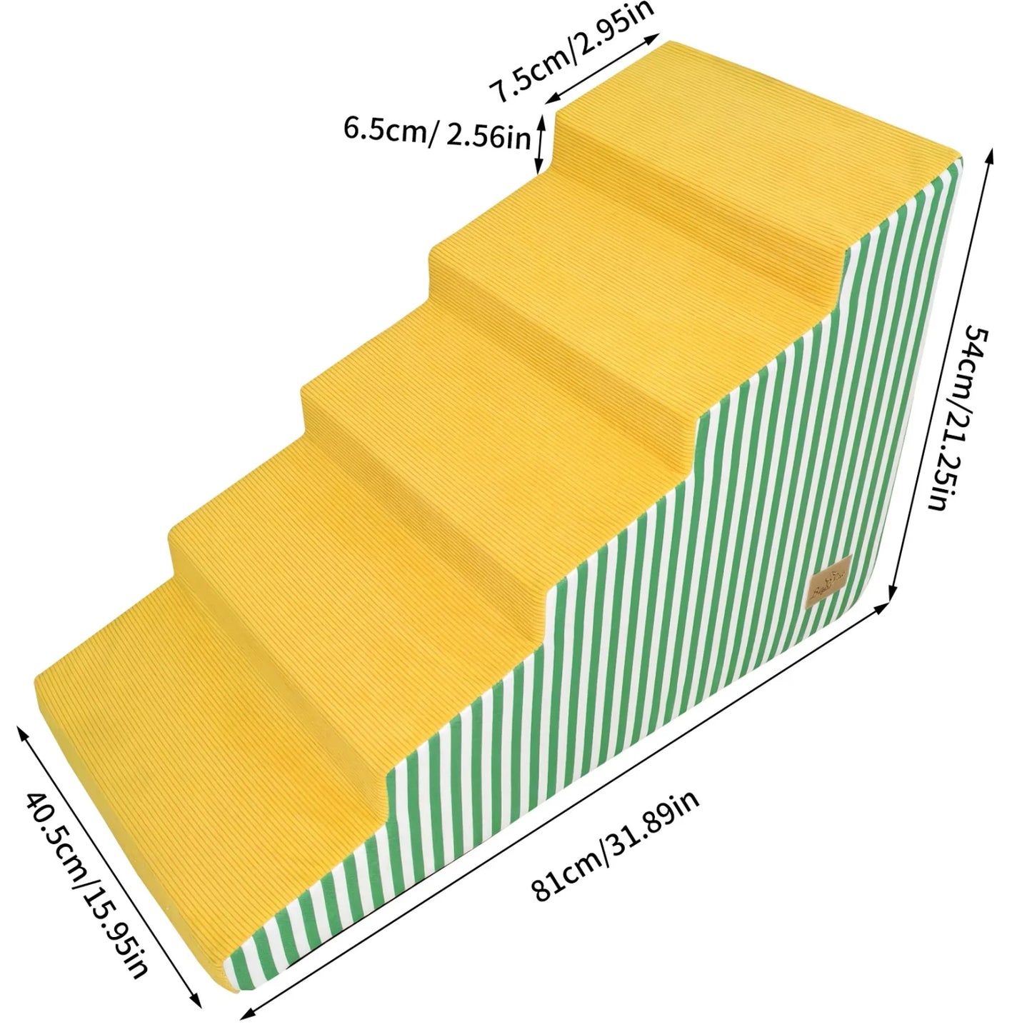 Premium High Density Foam Dog Stairs With Washable Cover