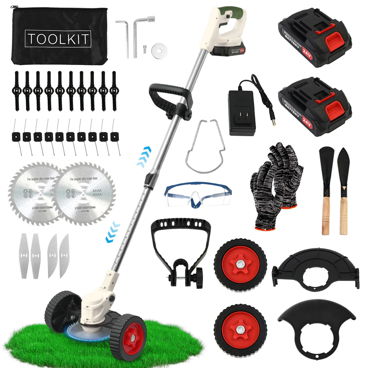 Cordless Electric 3 In 1 Grass Trimmer Lawn Mower Edger