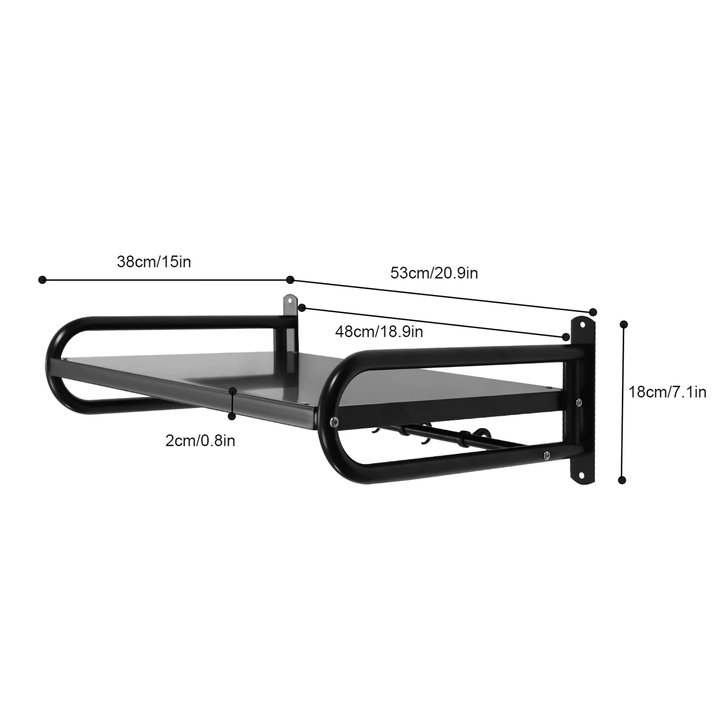 Industrial Carbon Steel Wall Mounted Heavy Duty Rack