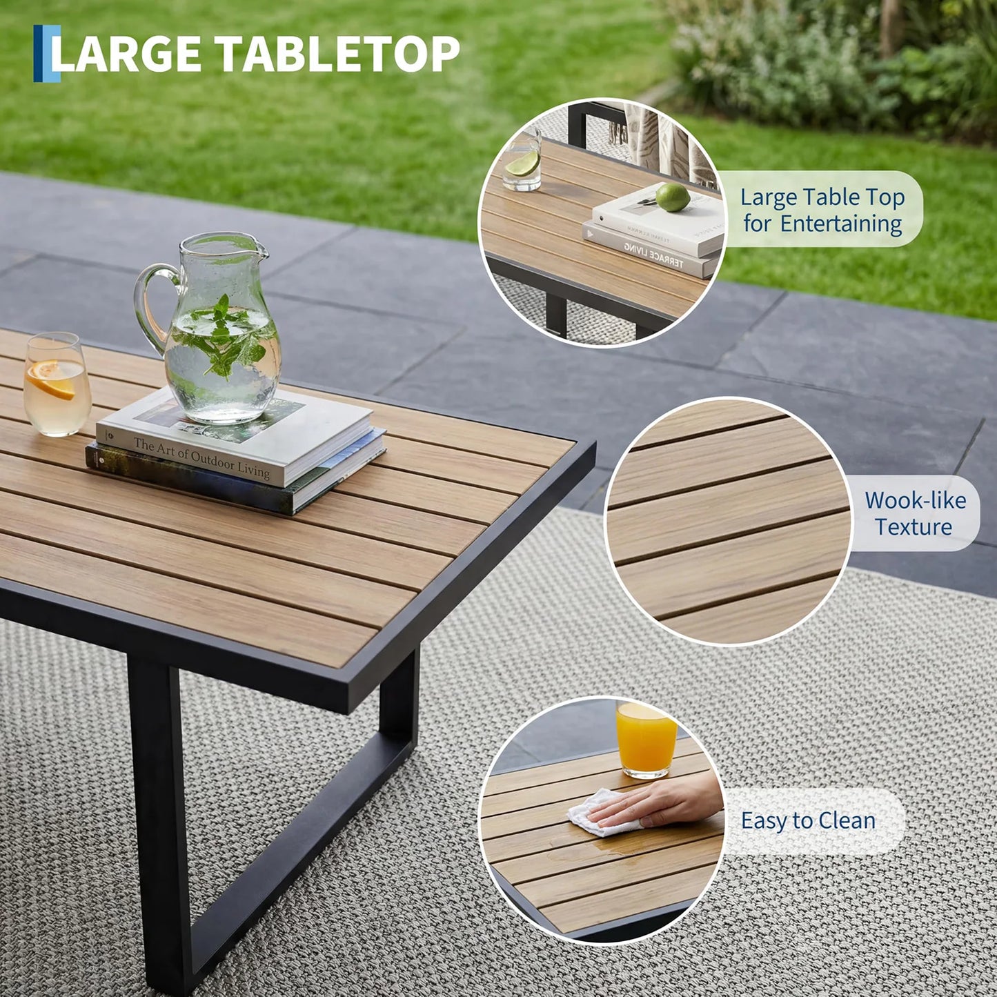 HobbyLane Four Piece Outdoor Patio Conversation Sofa Set