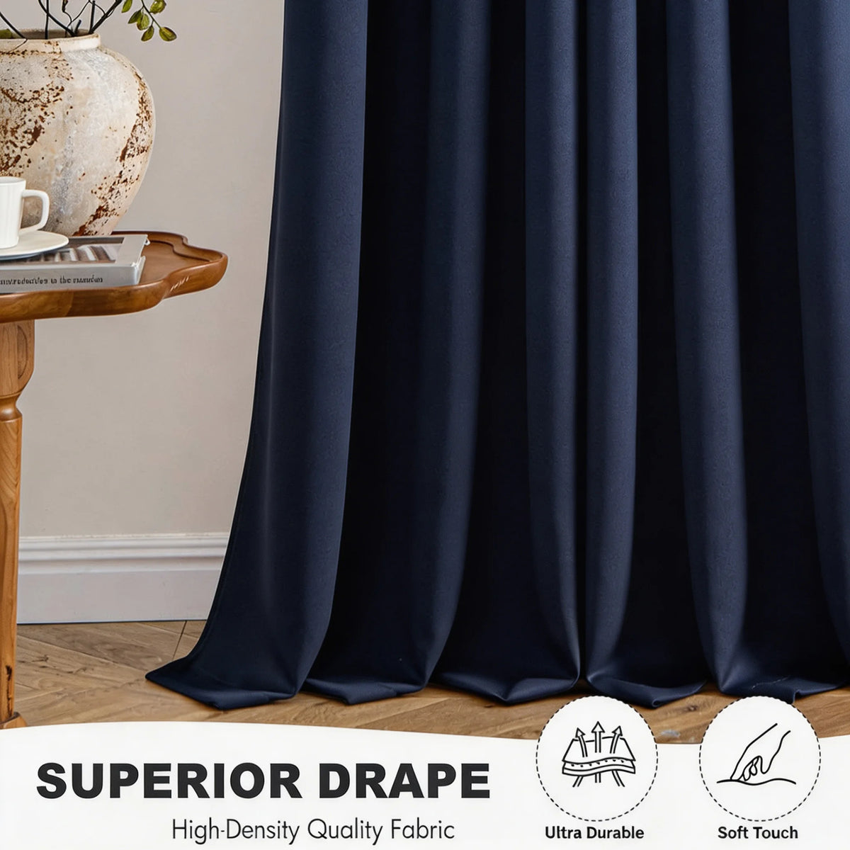 Blackout Thermal Insulated Window Curtains For Noise Reduction
