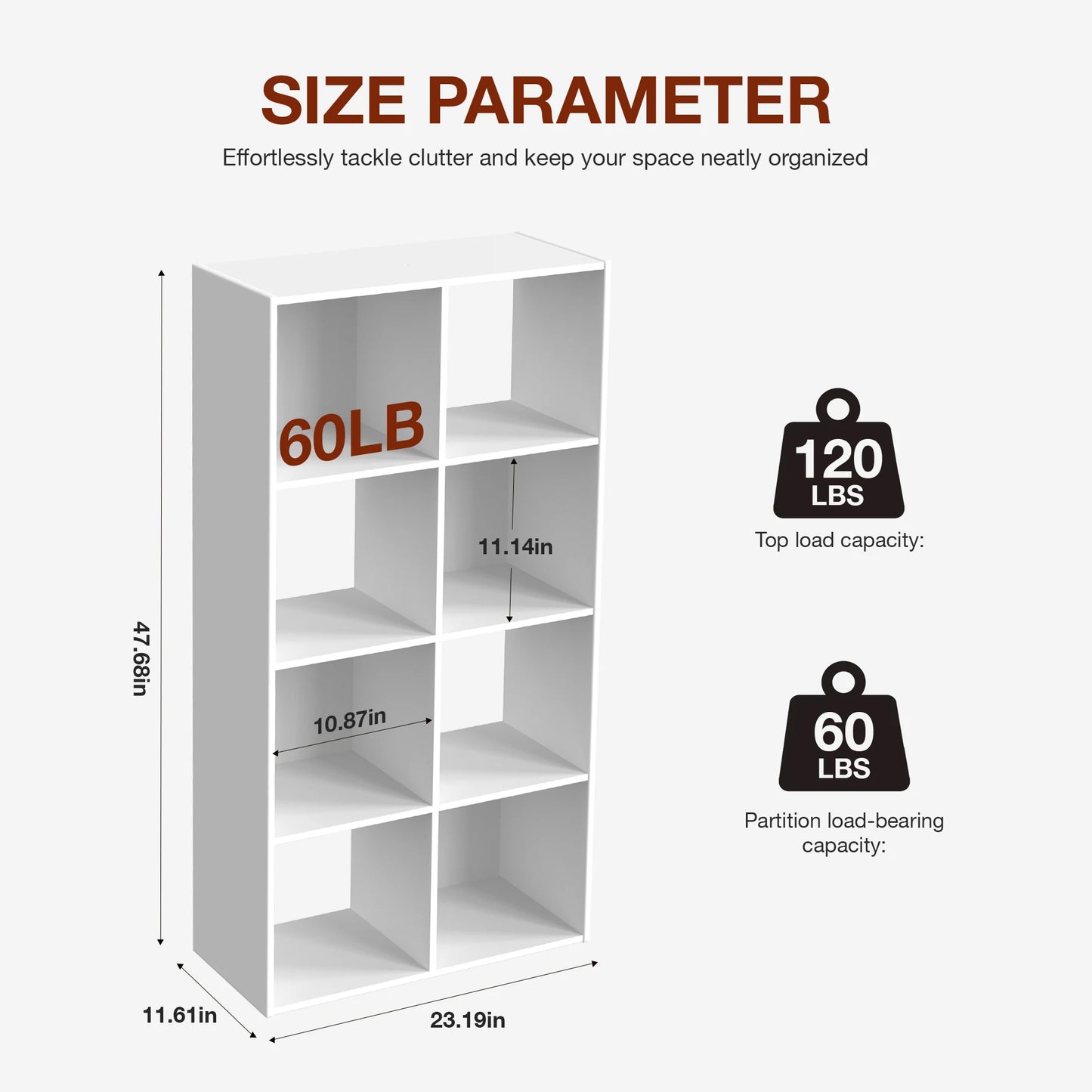 JHK Nine Cube Storage Organizer Wooden Shelf Bookcase