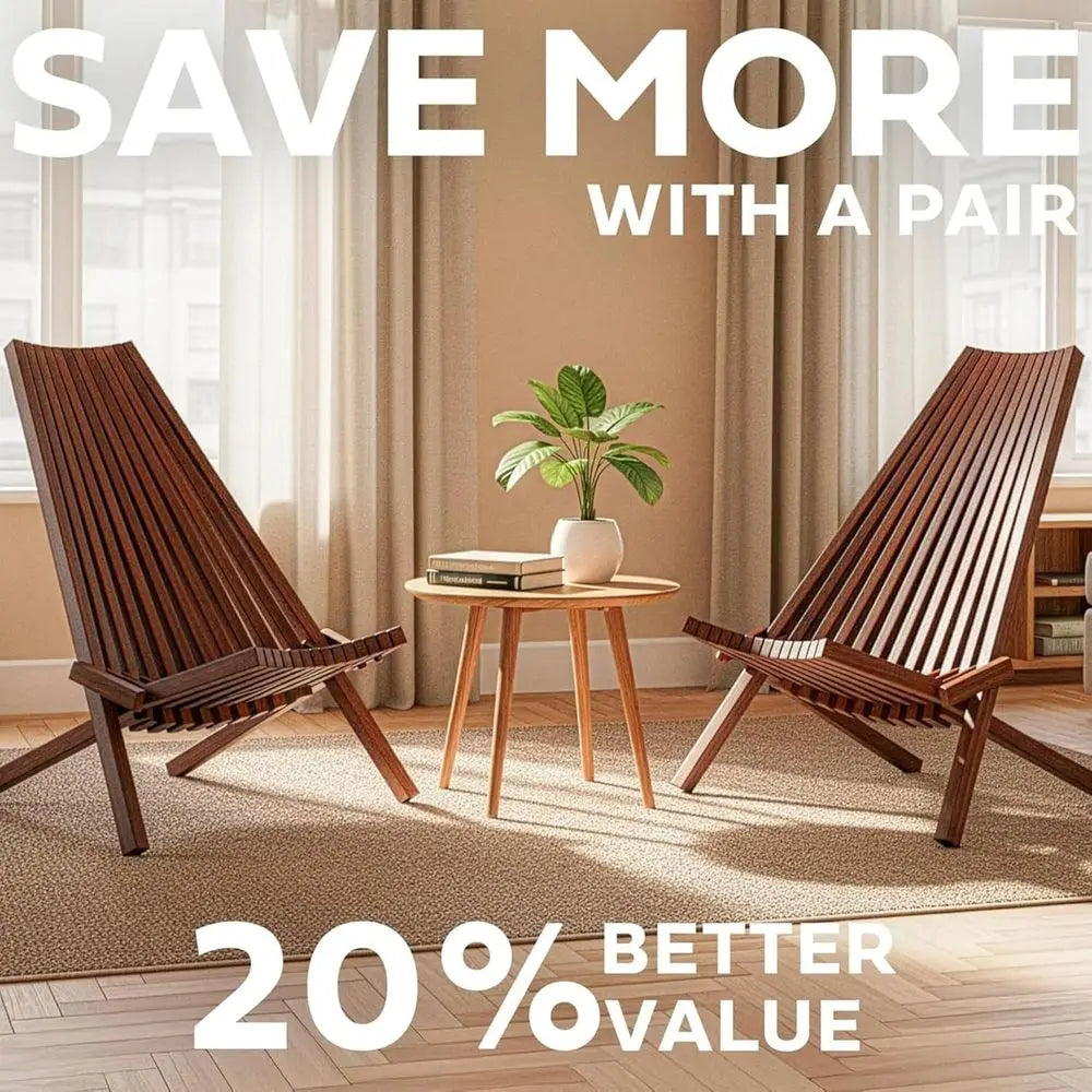 Premium Acacia Wood Folding Outdoor Patio Garden Lounge Chair Set
