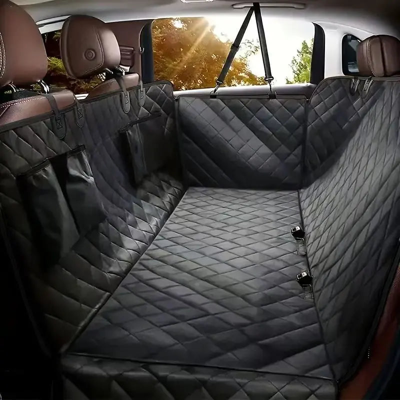 Dog Car Seat Cover Waterproof Hammock Nonslip Polyester Plaid