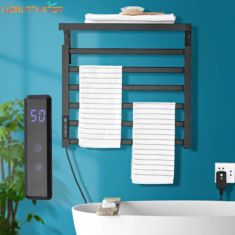 Stainless Steel Electric Heating Towel Rack With Digital Display